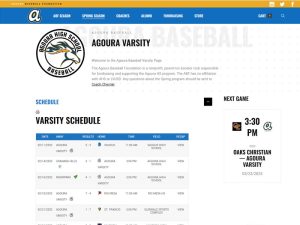 sports team website baseball